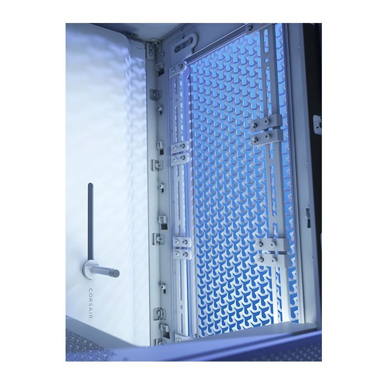 Gabinete Gamer Corsair Frame 4000D, Mid-Tower, Lateral de Vidro, Branco, CC-9011291-WW
