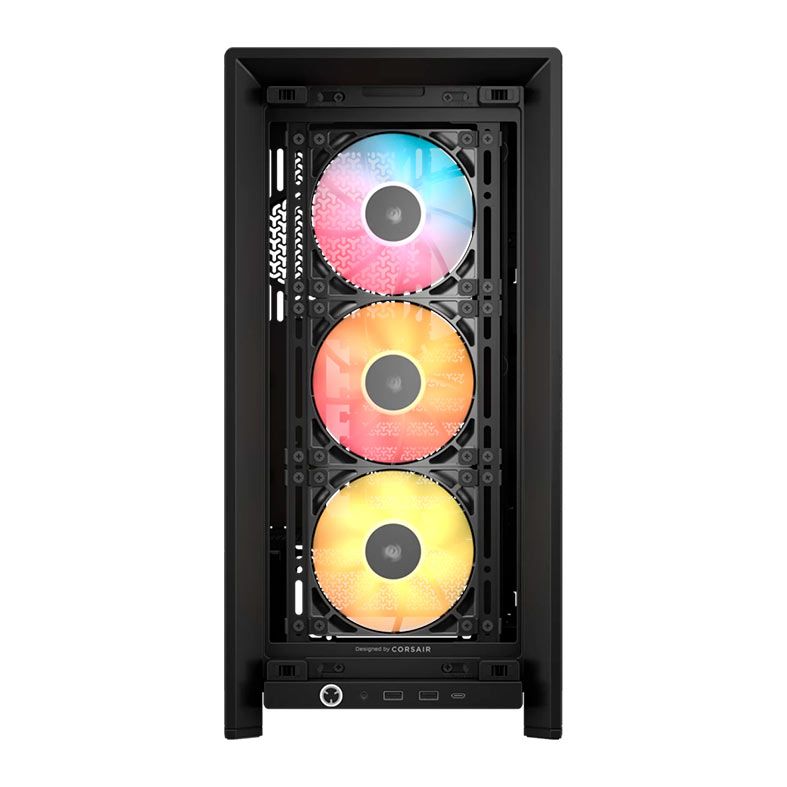 Gabinete Gamer Corsair Frame 4000D RS, ARGB, Mid-Tower, Lateral de Vidro, Com 3 Fans, Preto, CC-9011296-WW