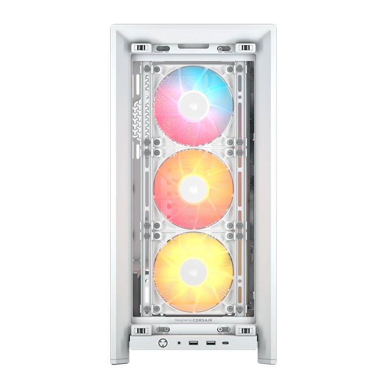 Gabinete Gamer Corsair Frame 4000D RS, ARGB, Mid-Tower, Lateral de Vidro, Com 3 Fans, Branco, CC-9011297-WW