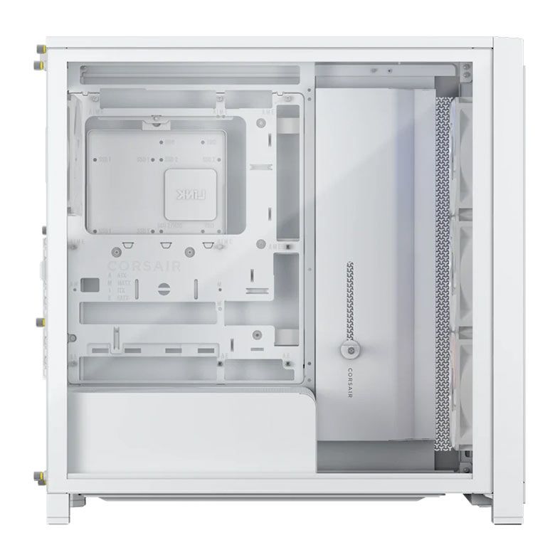 Gabinete Gamer Corsair Frame 4000X RS, ARGB, Mid-Tower, Lateral de Vidro, Com 4 Fans, Branco, CC-9011303-WW