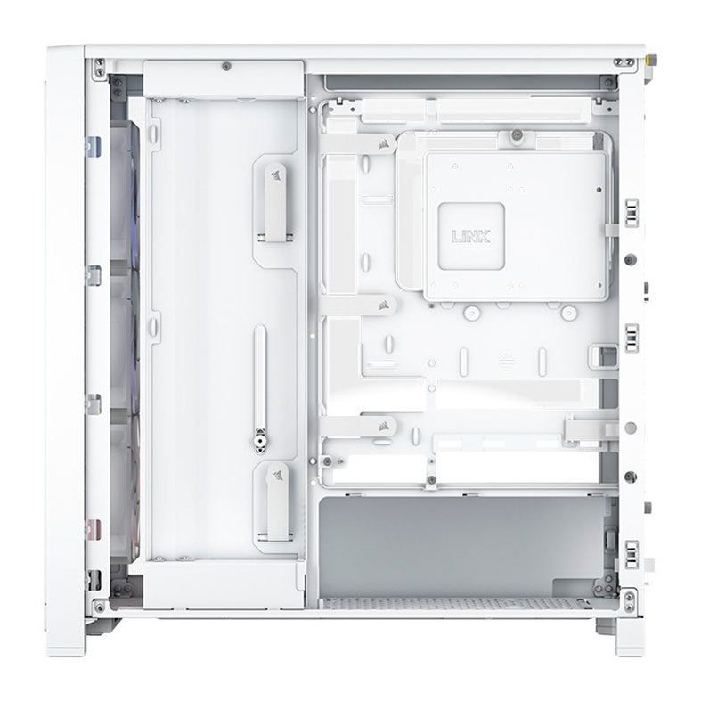 Gabinete Gamer Corsair Frame 4000X RS, ARGB, Mid-Tower, Lateral de Vidro, Com 4 Fans, Branco, CC-9011303-WW