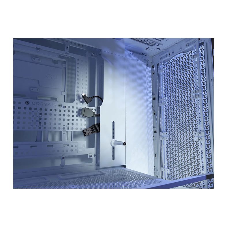 Gabinete Gamer Corsair Frame 5000D RS, Mid-Tower, Lateral de Vidro, Com 4 Fans, Branco, CC-9011308-WW