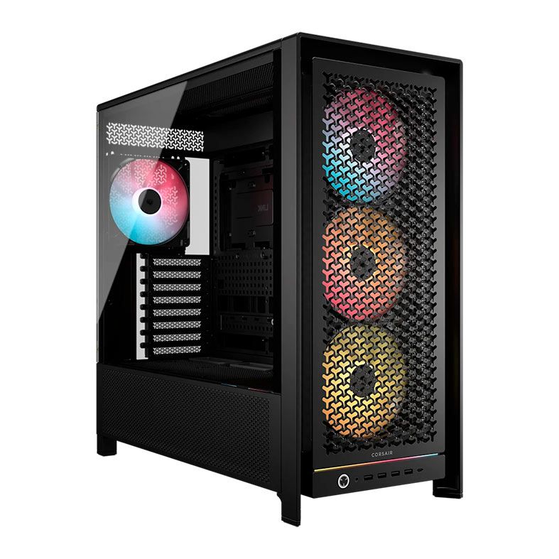 Gabinete Gamer Corsair Frame 5000D RS, ARGB, Mid-Tower, Lateral de Vidro, Com 4 Fans, Preto, CC-9011309-WW
