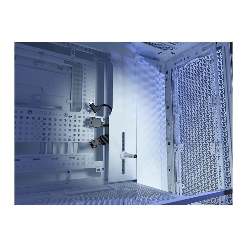 Gabinete Gamer Corsair Frame 5000D RS, ARGB, Mid-Tower, Lateral de Vidro, Com 4 Fans, Branco, CC-9011310-WW