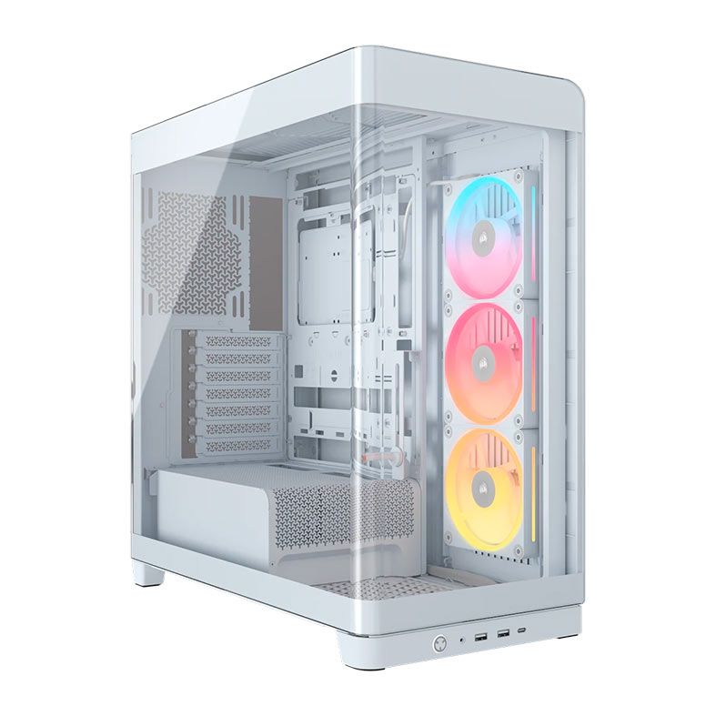 Gabinete Gamer Corsair Frame 4500X LX R, RGB, Mid-Tower, Lateral de Vidro, Branco, CC-9011317-WW