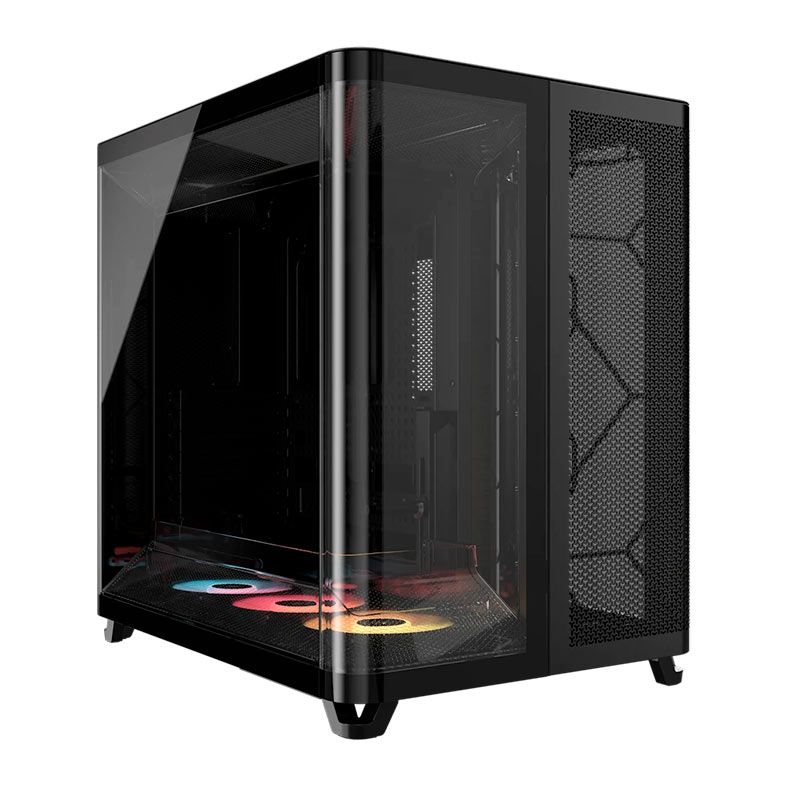 Gabinete Gamer Corsair AIR 5400 RS-R, ARGB, Mid-Tower, Lateral de Vidro, Com 3 Fans, Preto, CC-9011318-WW