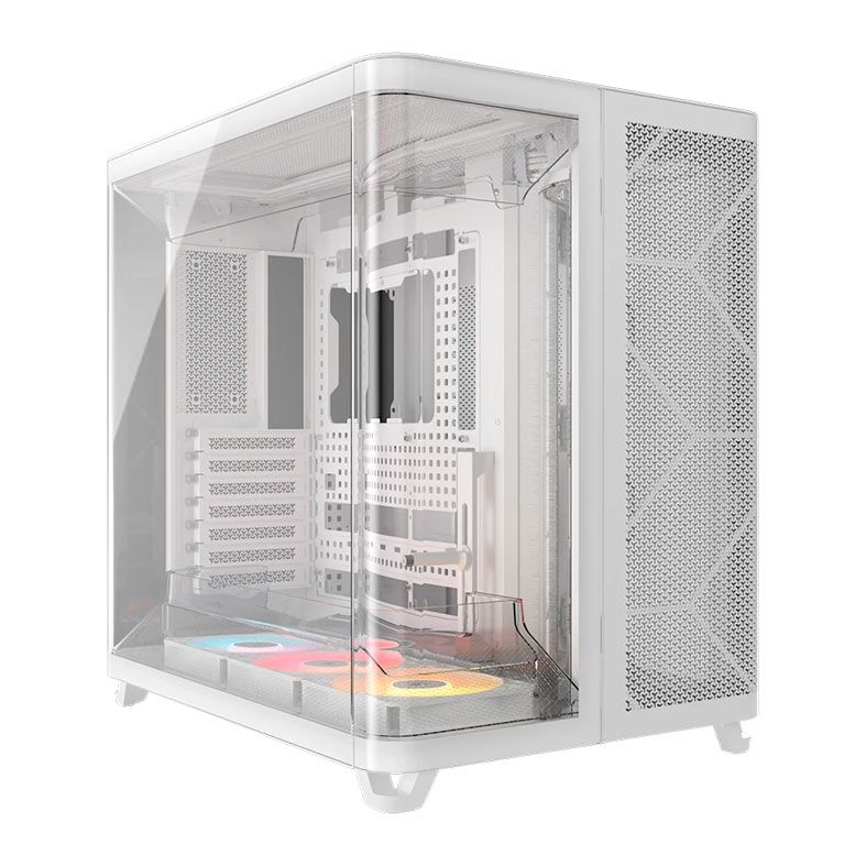 Gabinete Gamer Corsair AIR 5400 RS-R, ARGB, Mid-Tower, Lateral de Vidro, Com 3 Fans, Branco, CC-9011319-WW