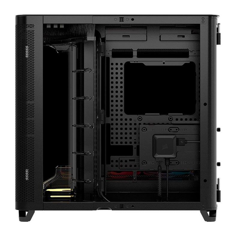Gabinete Gamer Corsair AIR 5400 LX-R Icue Link, RGB, Mid-Tower, Lateral de Vidro, Com 3 Fans, Preto, CC-9011320-WW