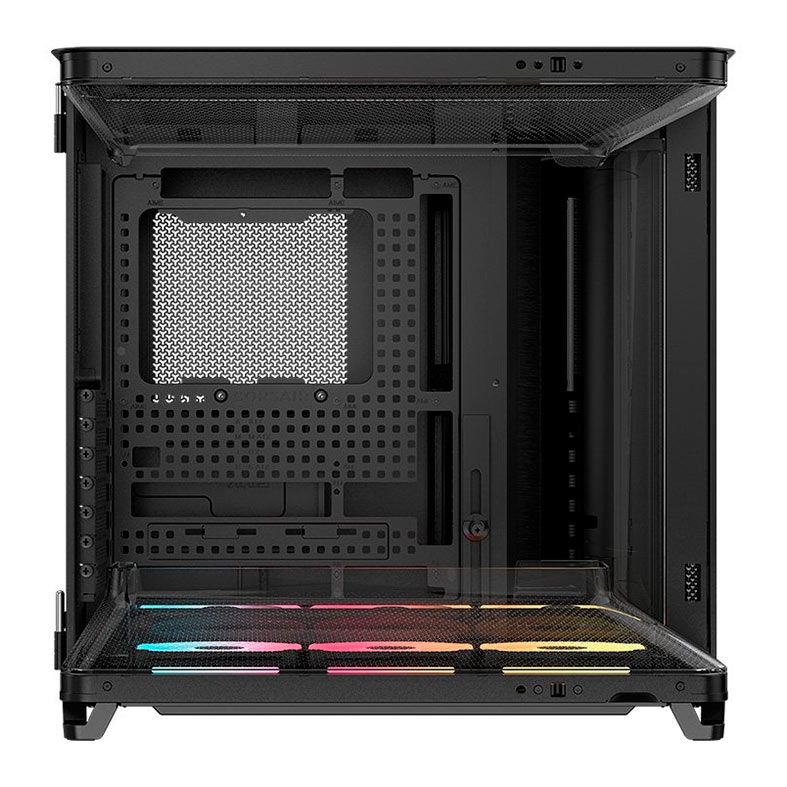 Gabinete Gamer Corsair AIR 5400 LX-R Icue Link, RGB, Mid-Tower, Lateral de Vidro, Com 3 Fans, Preto, CC-9011320-WW