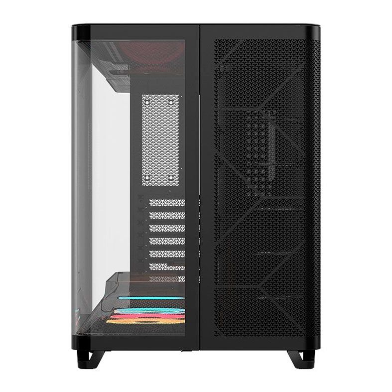 Gabinete Gamer Corsair AIR 5400 LX-R Icue Link, RGB, Mid-Tower, Lateral de Vidro, Com 3 Fans, Preto, CC-9011320-WW
