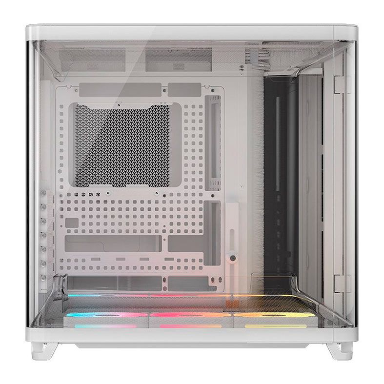 Gabinete Gamer Corsair AIR 5400 LX-R Icue Link, RGB, Mid-Tower, Lateral de Vidro, Com 3 Fans, Branco, CC-9011321-WW