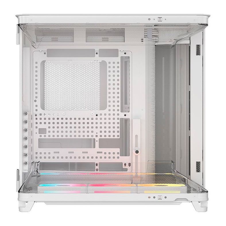 Gabinete Gamer Corsair AIR 5400 LX-R Icue Link, RGB, Mid-Tower, Lateral de Vidro, Com 3 Fans, Branco, CC-9011321-WW