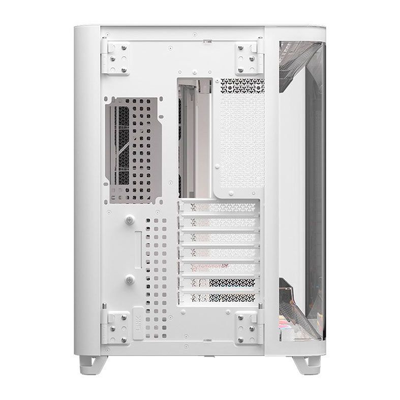 Gabinete Gamer Corsair AIR 5400 LX-R Icue Link, RGB, Mid-Tower, Lateral de Vidro, Com 3 Fans, Branco, CC-9011321-WW