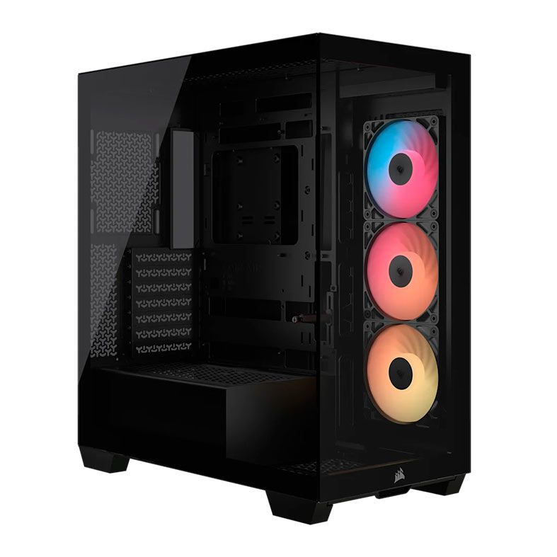 Gabinete Gamer Corsair 3500X RS-R, ARGB, Mid-Tower, Lateral de Vidro, Com 3 Fans, Preto, CC-9011322-WW