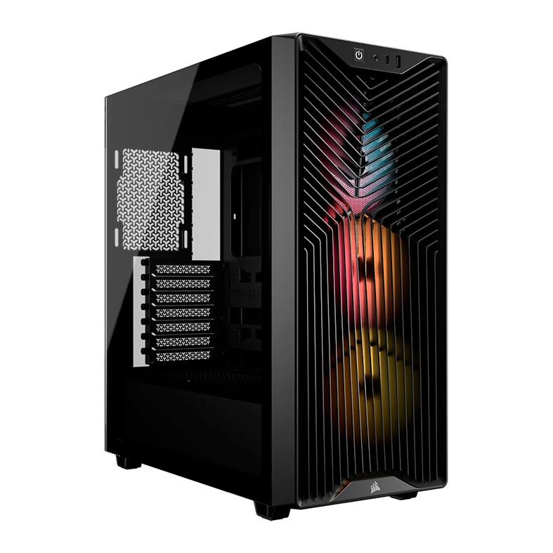 Gabinete Gamer Corsair 3200D RS, ARGB, Mid-Tower, Lateral de Vidro, Com 3 Fans, Preto, CC-9011344-WW