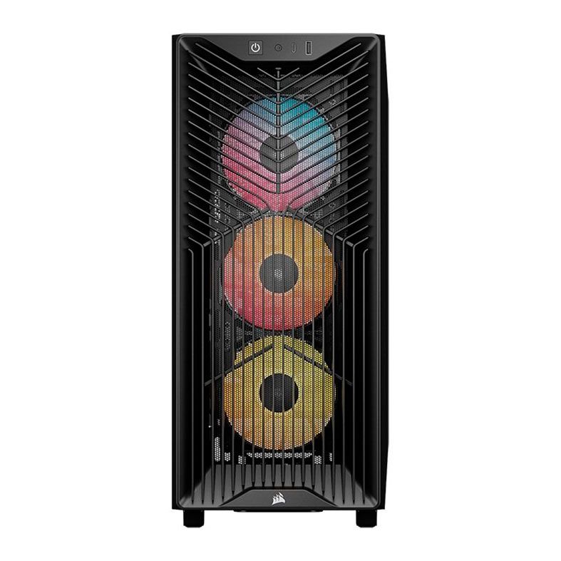 Gabinete Gamer Corsair 3200D RS, ARGB, Mid-Tower, Lateral de Vidro, Com 3 Fans, Preto, CC-9011344-WW