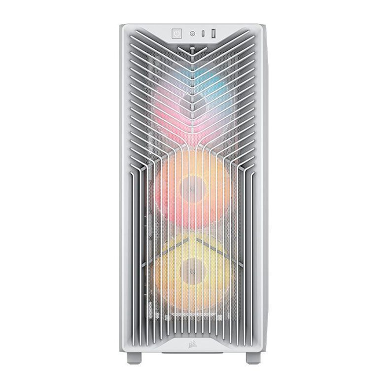 Gabinete Gamer Corsair 3200D RS, ARGB, Mid-Tower, Lateral de Vidro, Com 3 Fans, Branco, CC-9011345-WW