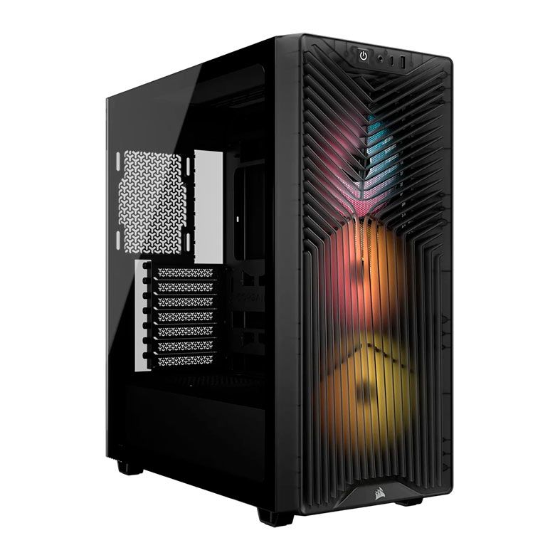 Gabinete Gamer Corsair 3200D RS, ARGB, Mid-Tower, Lateral de Vidro, Com 3 Fans, Fume, CC-9011346-WW