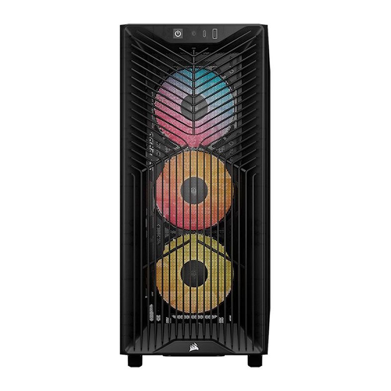 Gabinete Gamer Corsair 3200D RS, ARGB, Mid-Tower, Lateral de Vidro, Com 3 Fans, Fume, CC-9011346-WW