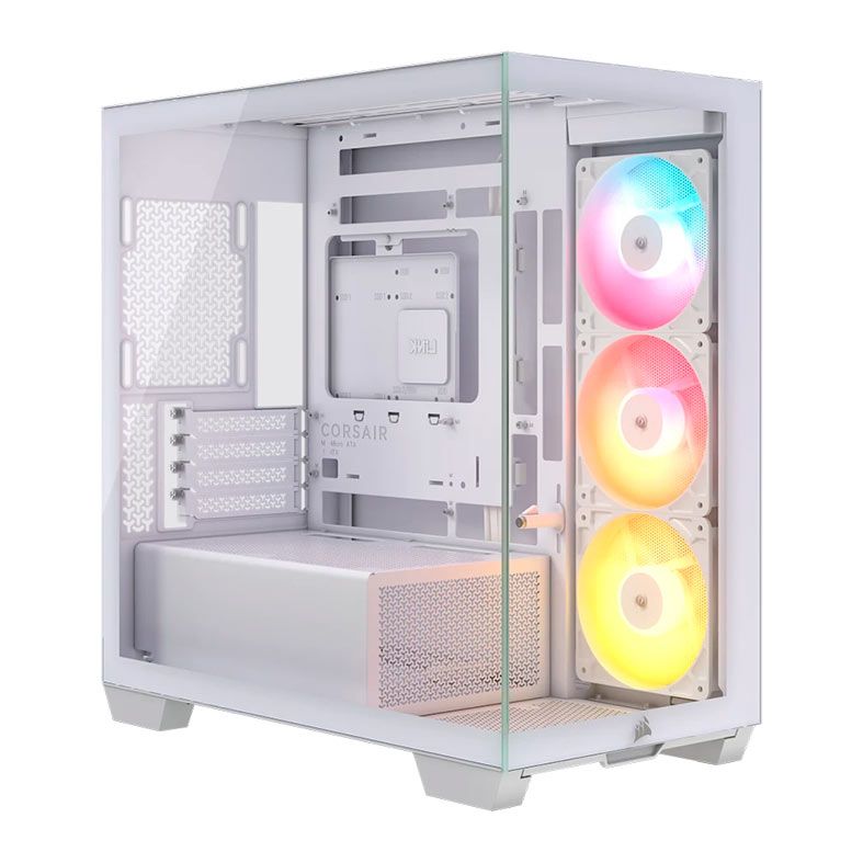 Gabinete Corsair 2800X RS-R, ARGB, Mid Tower, Lateral de Vidro, Com 3 Fans, Branco, CC-9011348-WW