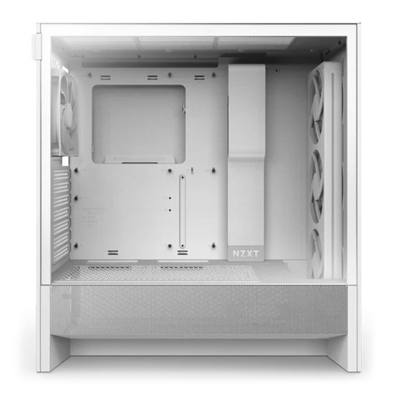 Gabinete Gamer NZXT H5 Flow RGB, Mid-Tower, Lateral de Vidro, Com 4 Fans, Branco, CC-H52FW-R1