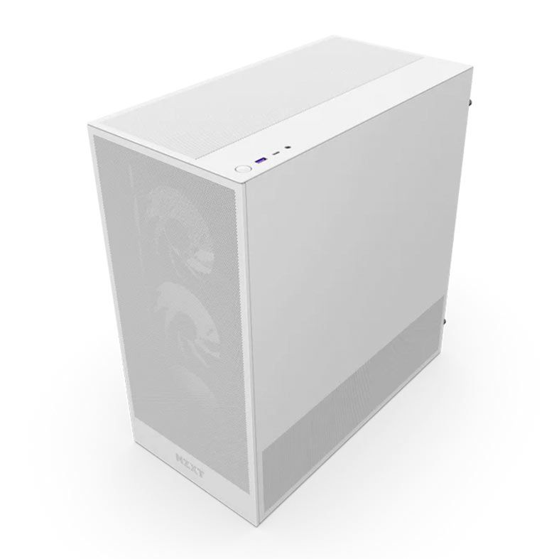 Gabinete Gamer NZXT H5 Flow RGB, Mid-Tower, Lateral de Vidro, Com 4 Fans, Branco, CC-H52FW-R1
