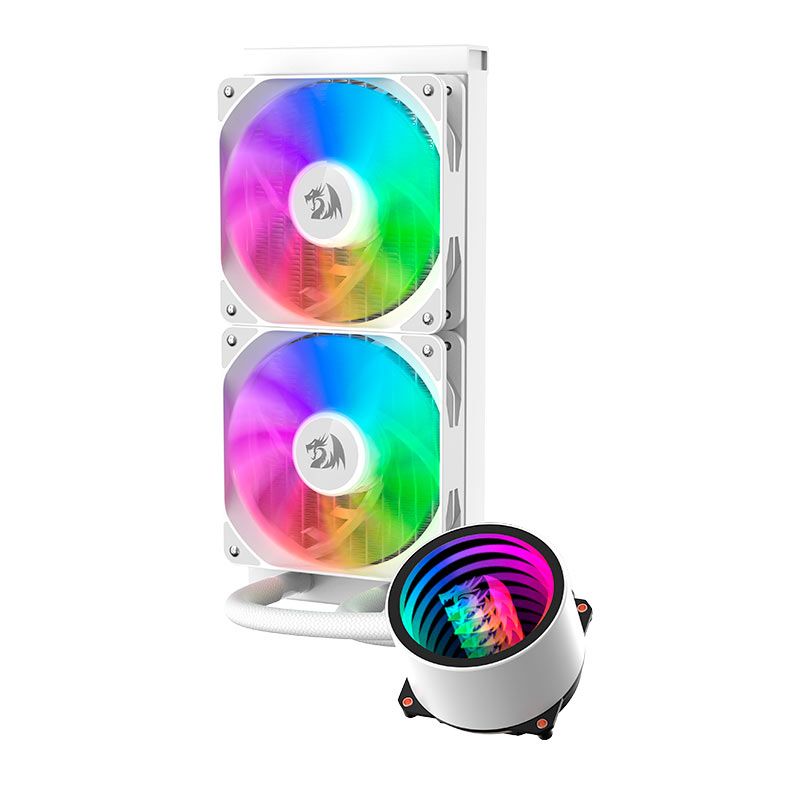 Water Cooler Redragon CCW-3011W, ARGB, 240mm, Branco,  CCW-3011W