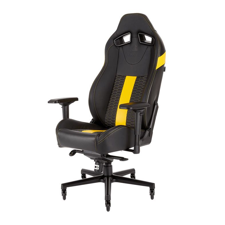 Cadeira Gamer Corsair T2 Road Warrior Preta/Amarela, CF-9010010-WW