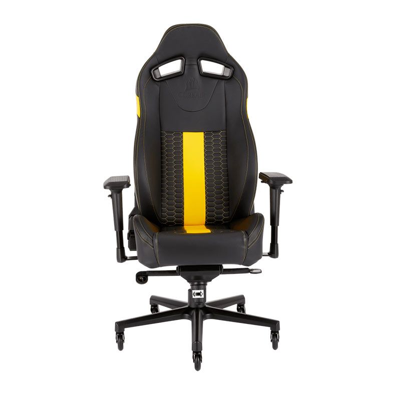 Cadeira Gamer Corsair T2 Road Warrior Preta/Amarela, CF-9010010-WW