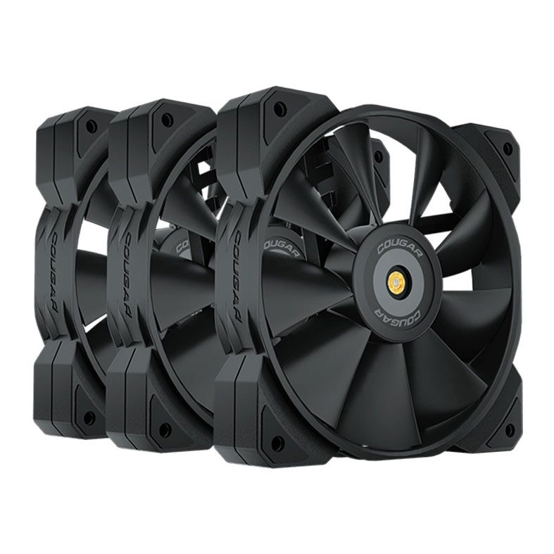 Kit Ventoinhas Cougar MHP 120, 3x120mm, Preta, CF-MHP12HB3