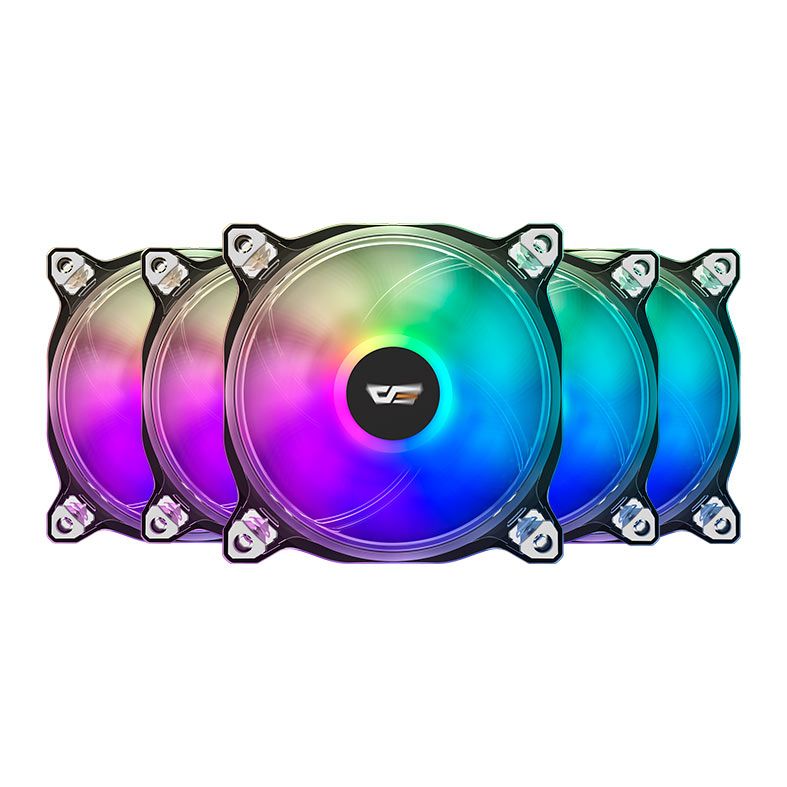 Kit Ventoinhas Aigo DarkFlash CF8 Pro 5in1, ARGB, 5x120mm, Com Controladora, CF8Pro-5IN1-ARGB