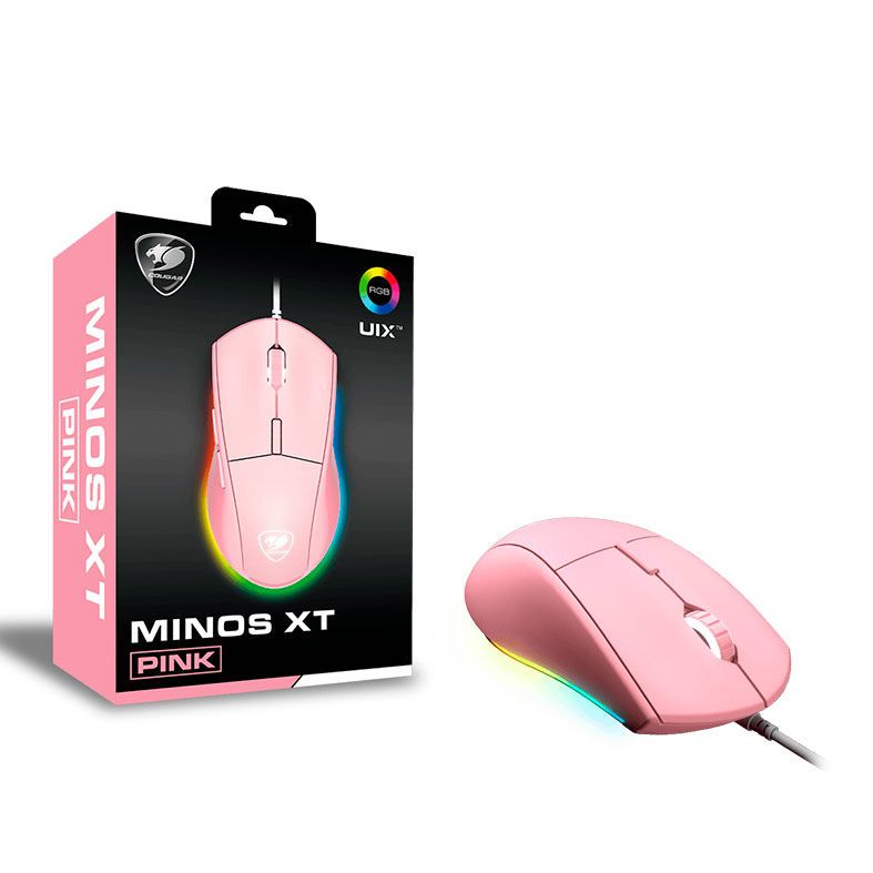 Mouse Gamer Cougar Minos XT RGB Rosa 4000DPI, CGR-MINOS XT 2