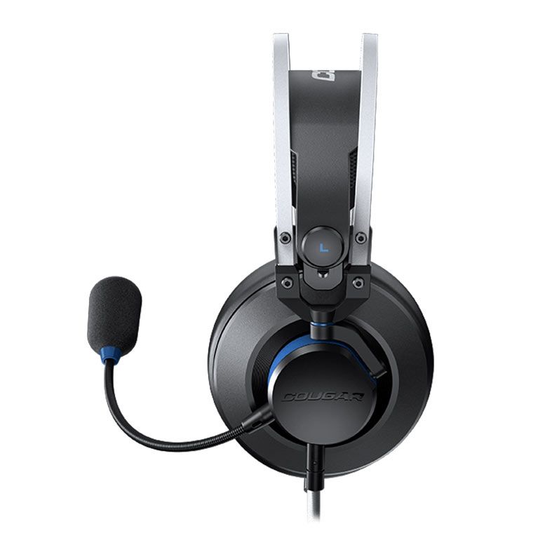 Headset Gamer Cougar VM410 PS, Drivers 53mm, Preto e Azul, CGR-P53S-550
