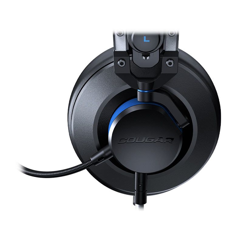 Headset Gamer Cougar VM410 PS, Drivers 53mm, Preto e Azul, CGR-P53S-550