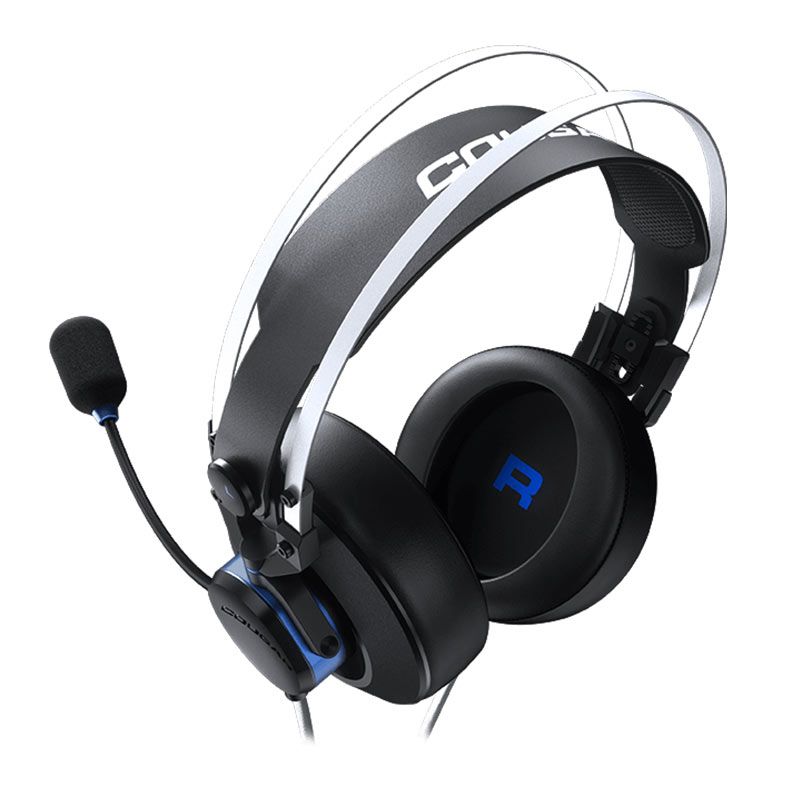 Headset Gamer Cougar VM410 PS, Drivers 53mm, Preto e Azul, CGR-P53S-550