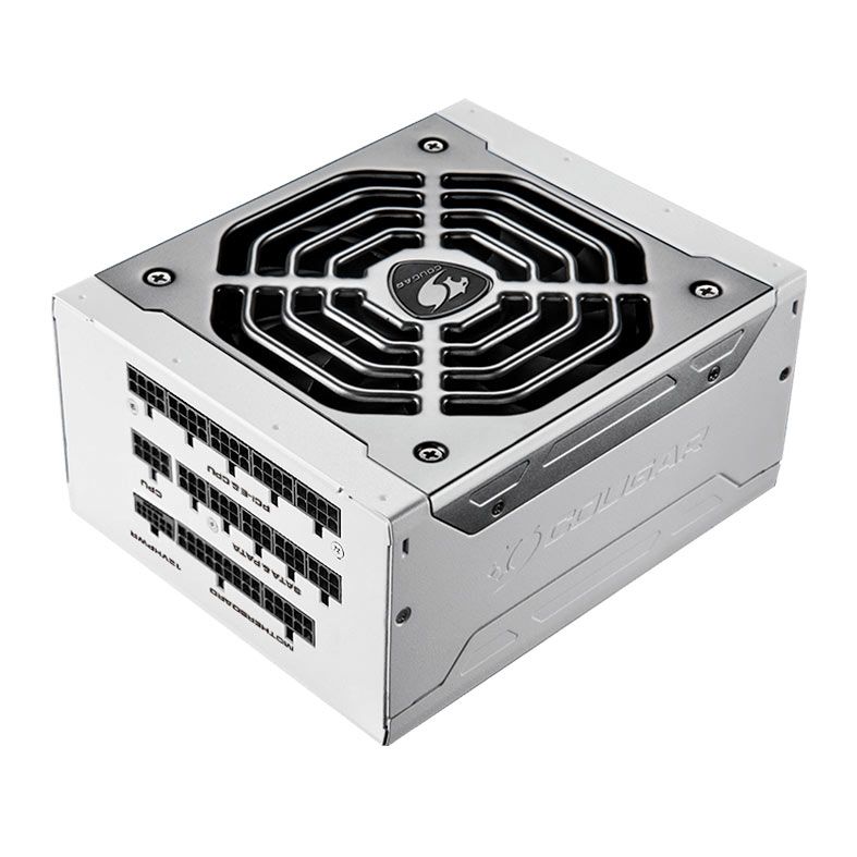 Fonte Cougar Polar X2 1050, 1050W, ATX 3.0, PCI-e 5.0, Full Modular, 80 Plus Platinum, Branca, CGR-PRX2-1050