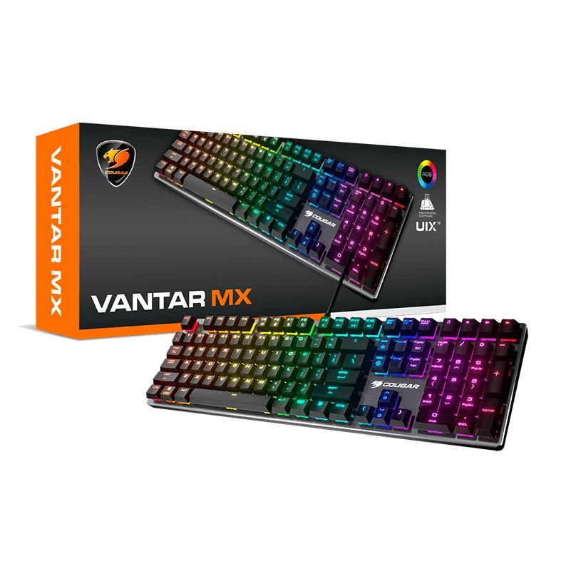 Teclado Mecanico Cougar Vantar MX RGB Switch Vermelho ABNT2, CGR-VANTAR-MX-1