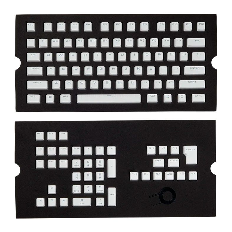 Conjunto Completo de Teclas Corsair Pbt Double-Shot Branco, CH-9000234-WW