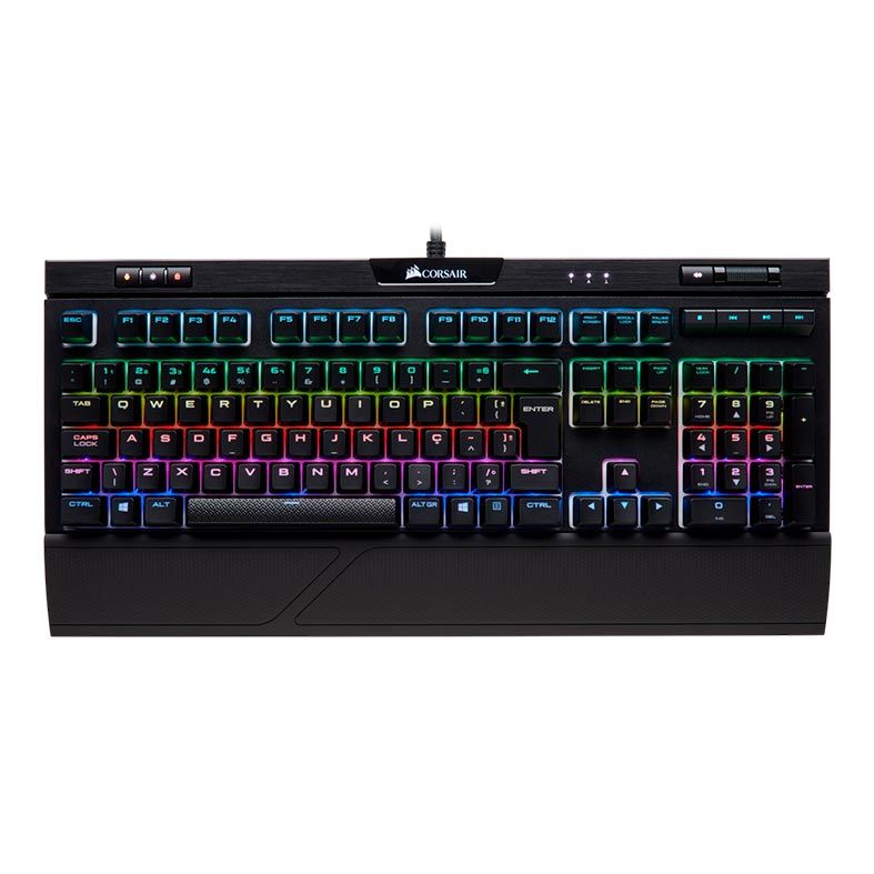 Teclado Mecanico Corsair Strafe RGB MK.2 Switch Cherry MX Silent ABNT2, CH-9104113-BR