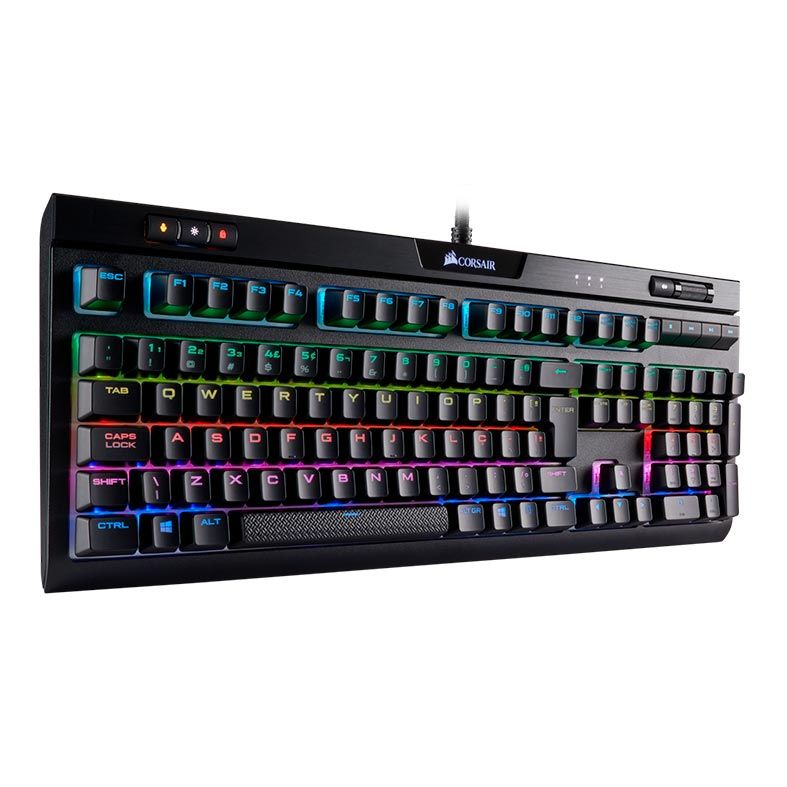 Teclado Mecanico Corsair Strafe RGB MK.2 Switch Cherry MX Silent ABNT2, CH-9104113-BR