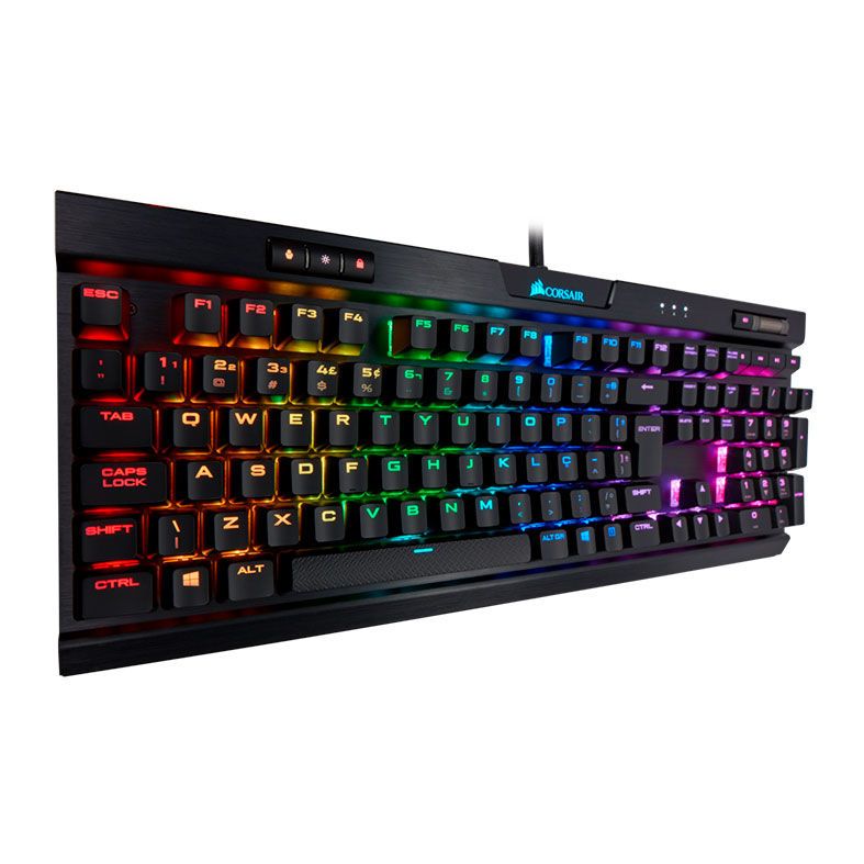 Teclado Mecanico Corsair K70 RGB MK.2 Switch Cherry MX Blue, CH-9109011-BR