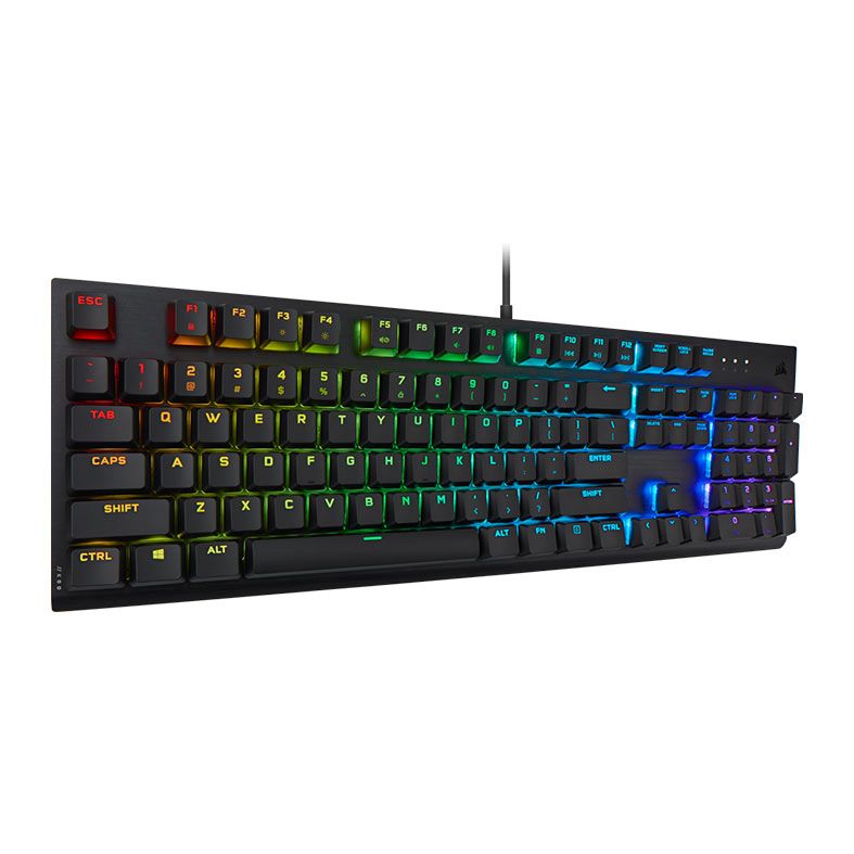 Teclado Mecanico Gamer Corsair K60 RGB PRO Low Profile, US, Switch Cherry MX Low Profile Speed, Preto, CH-910D018-NA