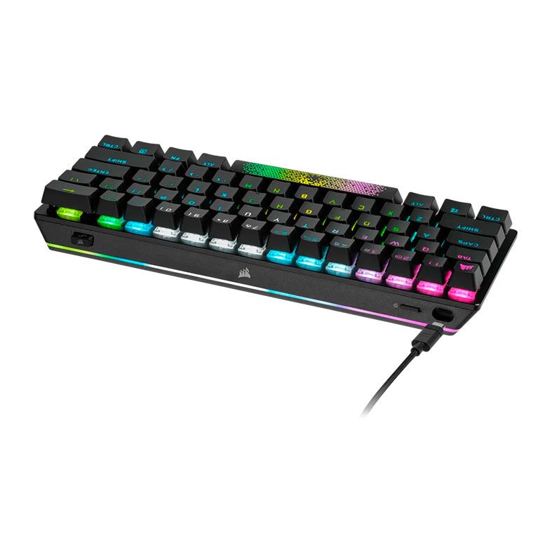 Teclado Mecanico Gamer Corsair K70 Pro Mini, RGB, Wireless, Switch Cherry MX Speed Silver, Preto, CH-9189014-NA
