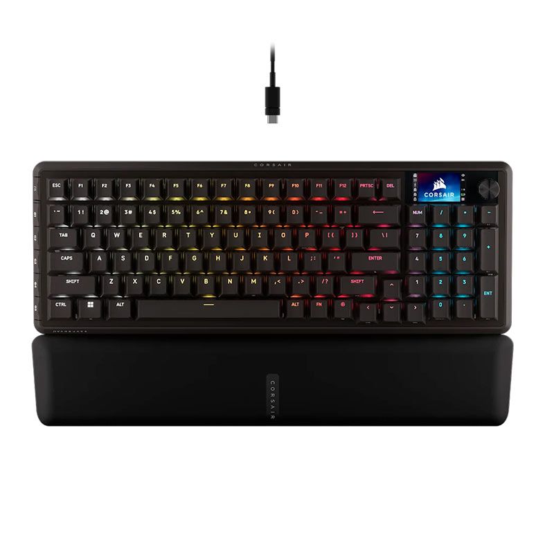 Teclado Mecanico Corsair Vanguard 96, RGB, Switch Mlx Plasma, Tri-Mode, Preto, CH-91F901E-NA
