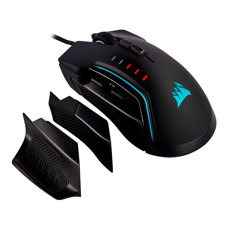 Mouse Gamer Corsair Glaive RGB Pro 18000DPI 7 Botoes Preto, CH-9302211-NA