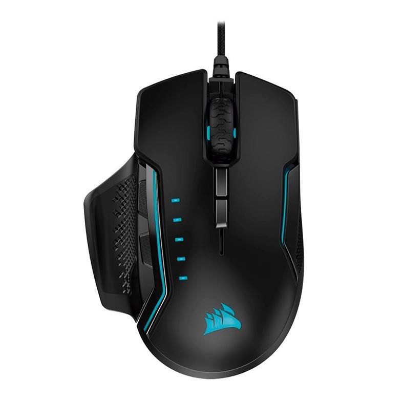 Mouse Gamer Corsair Glaive RGB Pro 18000DPI 7 Botoes Preto, CH-9302211-NA