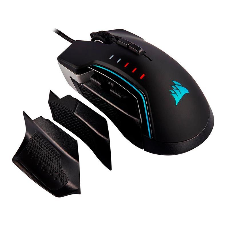 Mouse Gamer Corsair Glaive RGB Pro 18000DPI 7 Botoes Preto/Aluminium, CH-9302311-NA