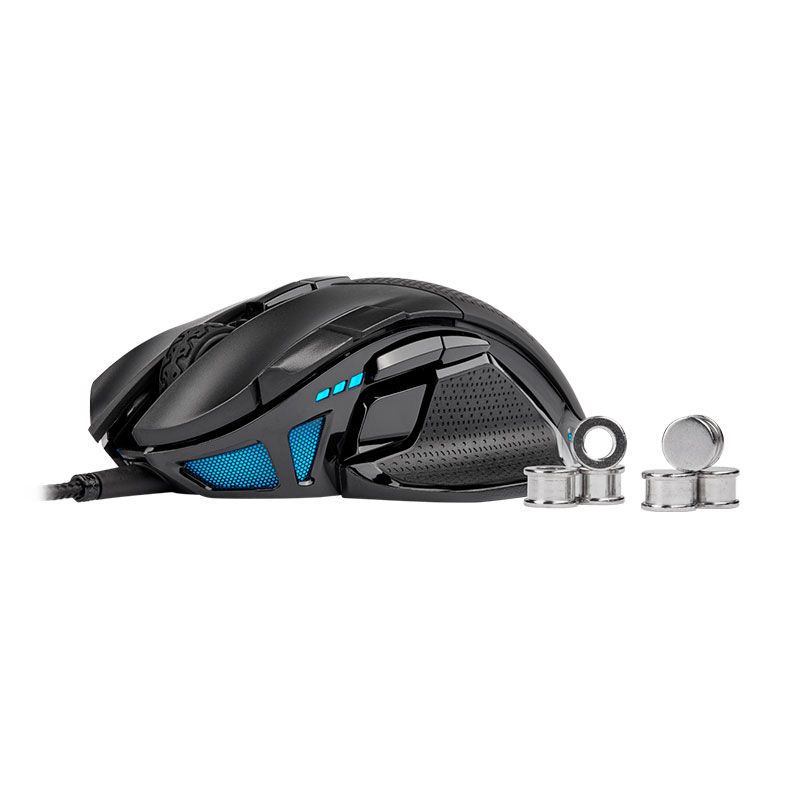 Mouse Corsair Nightsword RGB, 18000DPI, 8 Botoes, Preto, CH-9306011-NA