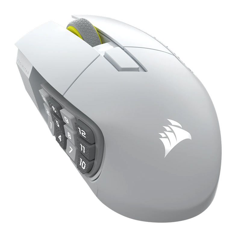 Mouse Gamer Corsair Scimitar Elite, RGB, 33000DPI, 16 Botoes, Wireless, Branco, CH-9314011-WW