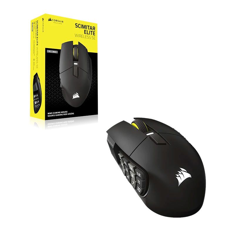Mouse Gamer Corsair Scimitar Elite, RGB, 33000DPI, 16 Botoes, Wireless, Metalico, CH-9314014-WW